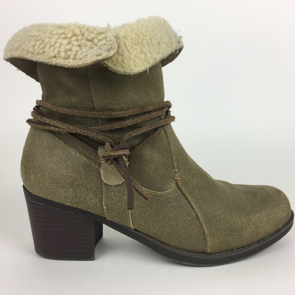 EDDIE BAUER Brown Leather Side Zip Ankle‎ Boots 8 Women's - Picture 2 of 8